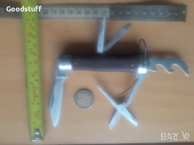 Немски нож, C. Jul. Herbertz Solingen, военен, multy tools, джобен , снимка 7 - Ножове - 53477235