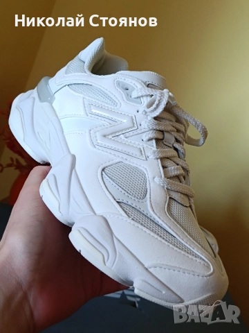 Оригинални! New Balance 9060 Triple White , снимка 6 - Маратонки - 52529256