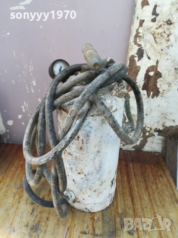 СТАРА ПОМПА С МАНОМЕТЪР И МАРКУЧ 191025, снимка 10 - Антикварни и старинни предмети - 52105519