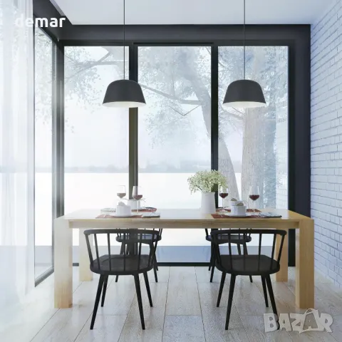 MOSSODOR таванна лампа, 30 см, черна отвън и бяла отвътре, включва 1x Edison крушка Е27, снимка 9 - Лампи за таван - 49275300