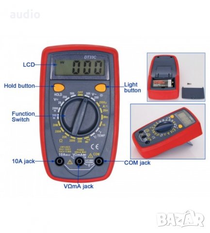 Мултицет DT33C, снимка 3 - Други инструменти - 27386245