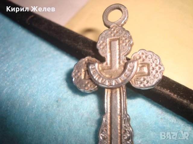 JERUSALEM СТАР ЙЕРУСАЛИМСКИ КРЪСТ РАЗПЯТИЕ ПОСРЕБРЕНА БЛАГОРОДНА ЕМАЙЛИРАНА СТОМАНА ЙЕРУСАЛИМ 18153, снимка 12 - Антикварни и старинни предмети - 34896214