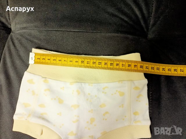 Бебешки памучни къси панталонки с ластик в кръста 0-3 месеца, снимка 4 - Панталони и долнища за бебе - 43091983