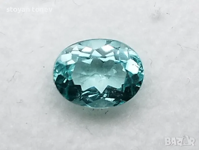 Параиба турмалин с перфектна чистота и цвят - 0.61кт.! Нов! Сертификат!, снимка 2 - Други - 49703400