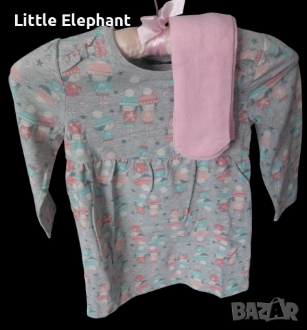 Рокличка за 3-4 год мом с чорапогащник момиченца"Winter Holidays",Англия/нова