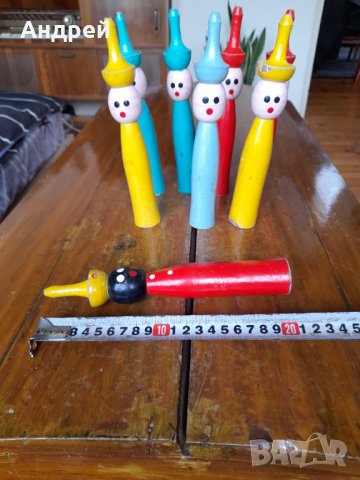 Стари дървени фигурки,кегли, снимка 4 - Други ценни предмети - 39974744