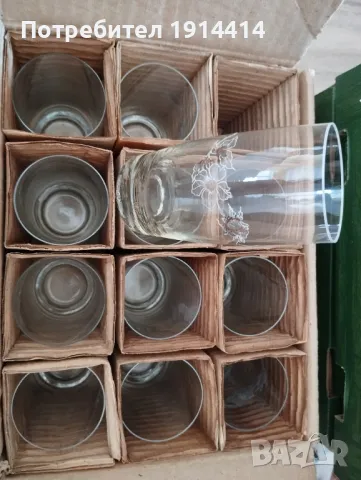 Стъклени чаши с цветя 12 бр., снимка 18 - Чаши - 49756461