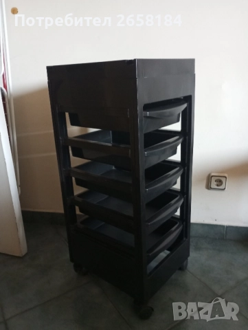 Етажерка с 5 чекмеджета с отвор за сешоар, на колелца, снимка 2 - Други стоки за дома - 52790094