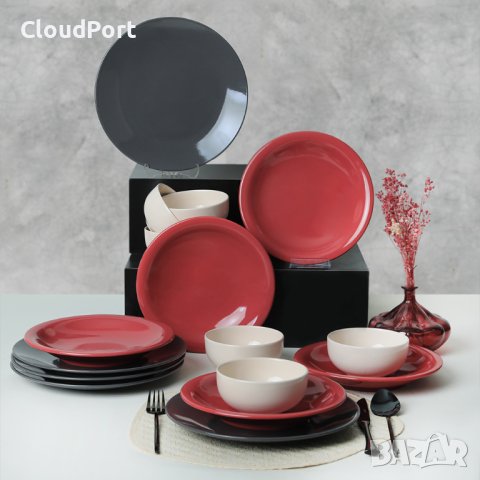 ПЪЛЕН СЕРВИЗ ЗА МАСА, KERAMIKA, 18 ЧАСТИ, КЕРАМИКА, NOBLE MIX, снимка 6 - Сервизи - 43582904