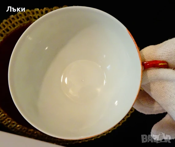 Чаша японски костен порцелан 58 гр.,злато. , снимка 7 - Антикварни и старинни предмети - 51216141
