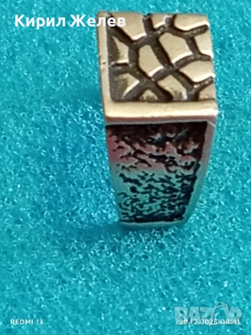 Винтидж Мъжки сребърен пръстен красива орнаментика ювелирна изработка 45706, снимка 6 - Пръстени - 52854353