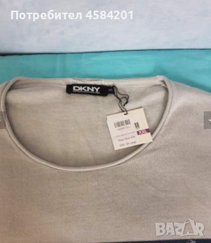 НОВА мъжка блуза DKNY,размер 2XL. Оригинална!, снимка 4 - Блузи - 51601078