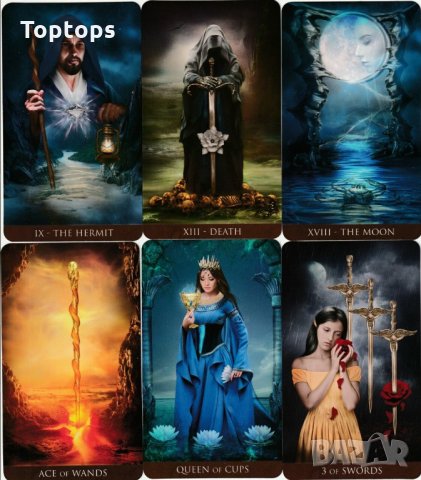 Много красиви 78 Таро карти: Arcanum Tarot & Thelema Tarot, снимка 15 - Карти за игра - 33678109