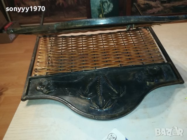 ПОСТАВКА ЗА ВЕСТНИЦИ СПИСАНИЯ-МЕТАЛ РАТАН 1501241715, снимка 13 - Антикварни и старинни предмети - 43820206
