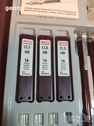 комплект прибори за чертане пергел и рапидографи Rotring HI Tech 33/1, снимка 4 - Други услуги - 53377271