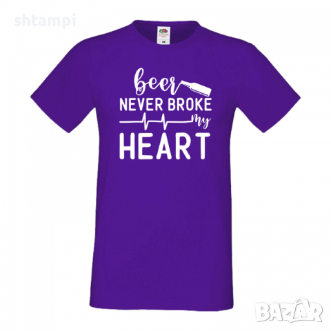 Мъжка тениска, Beer Never Broke My Heart,Бира,Бирфест,Beerfest,Подарък,Изненада,Рожден Ден, снимка 13 - Тениски - 36376815