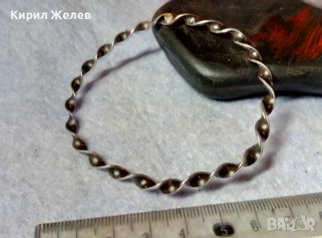 СТАРИННА СРЕБЪРНА ГРИВНА МНОГО ВИСОКА ПРОБА СРЕБРО ПАТИНА РЕТРО ПЛЕТКА РЪЧНА МАЙСТОРСКА РАБОТА 47972, снимка 6 - Антикварни и старинни предмети - 48485596