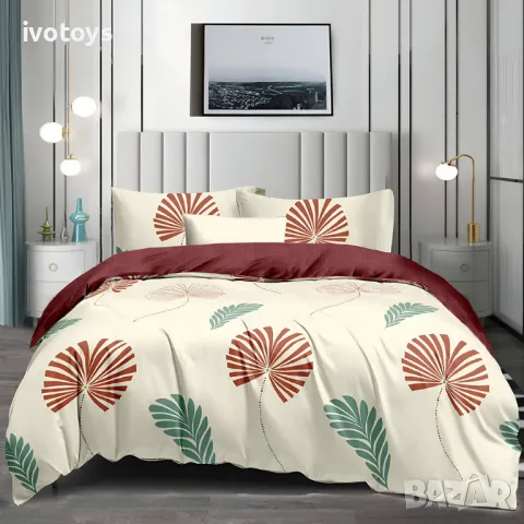 Двулицево спално бельо (размер за приста), 4 части - Модел WS17083, снимка 1