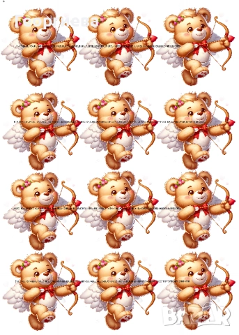 Принтове за торти, бисквитки за баба Марта, Свети Валентин и други върху фонданова и вафлена хартия, снимка 16 - Други - 46814767