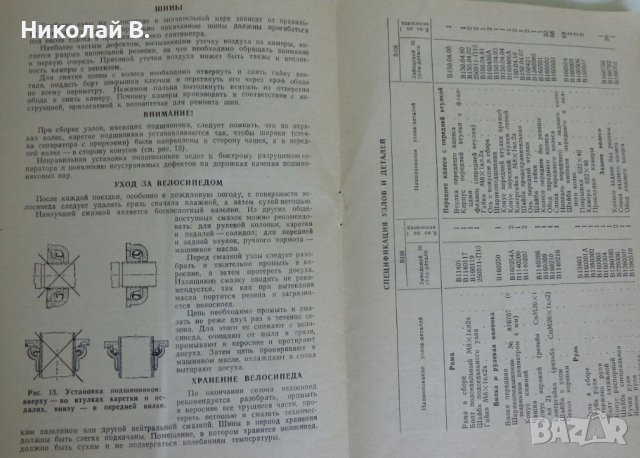 Инструкция за експлуатация на ретро велосипед модел В126 на Руски език., снимка 7 - Специализирана литература - 37284616