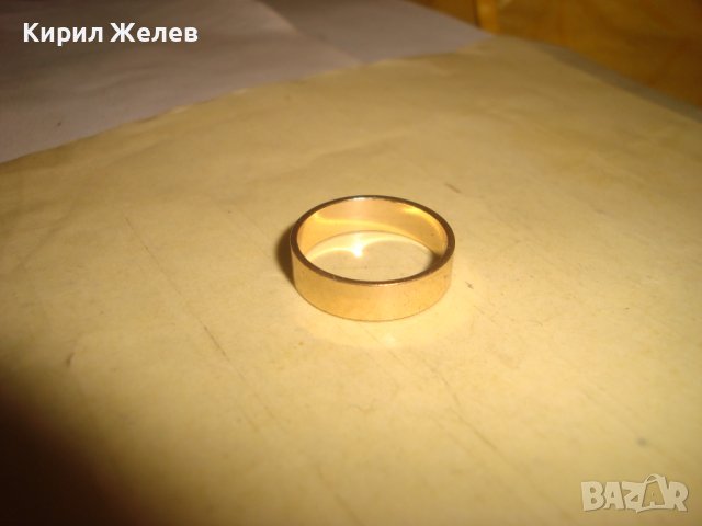 ПОЗЛАТЕНА СТИЛНА МЕДНА КЛАСИЧЕСКА ХАЛКА ПРЪСТЕН 27673, снимка 3 - Пръстени - 37463655
