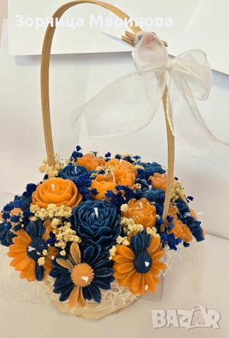 Ароматни букети от свещи, ръчна изработка , снимка 2 - Декорация за дома - 51321982