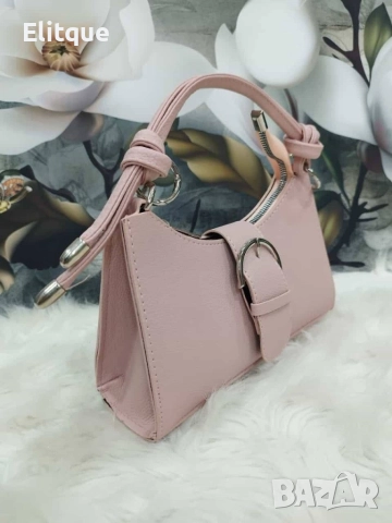 Малка дамска кожена чанта с цип, голямо разнообразие от цветове