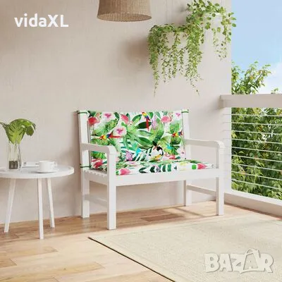 vidaXL Възглавници за градински пейки 2 бр шарени 100x50x7 см плат(SKU:361673), снимка 2 - Градински мебели, декорация  - 49237311