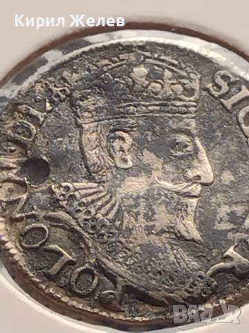 Сребърна монета 3 гроша 1595г. Сигизмунд трети ПОЛША за КОЛЕКЦИОНЕРИ 12210, снимка 3 - Нумизматика и бонистика - 43000120