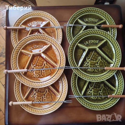 Керамични чинии за фондю Франция