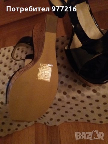Дамски сандали от естествен лак+подарък стилни обеци, снимка 3 - Сандали - 32321922