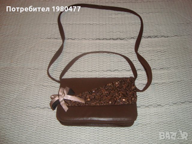 Абитюрентски комплект с шал,подарък чанта в шоколадово кафяво, снимка 12 - Рокли - 21759430