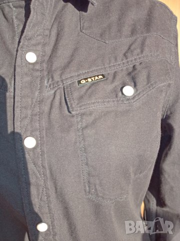 Черна риза G Star M, снимка 7 - Ризи - 39476024