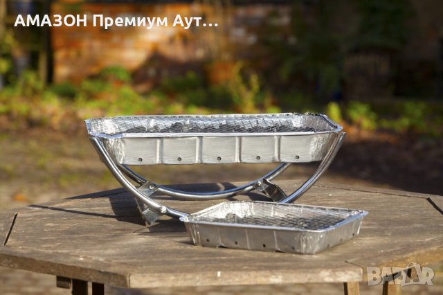 Asado Grill BBQ Dual Преносимо Барбекю,двойна стоманена рамка за незабавна скара/дървени въглища, снимка 3 - Барбекюта - 43727171