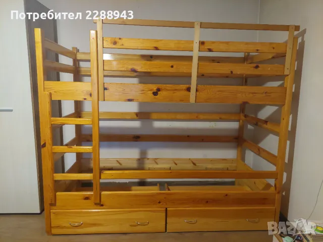 Продавам двуетажно детско легло, снимка 1