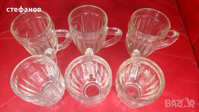 Стъклени чаши за боза от едно време с еленчето, средна боза от 4 ст, снимка 3 - Колекции - 50681240