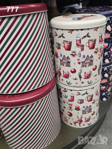 метални коледни кутии, снимка 7 - Кутии за съхранение - 47718201