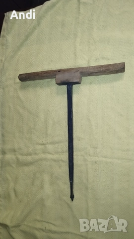 Дърводелски свредел от ковано желязо - ретро инструмент, маткап