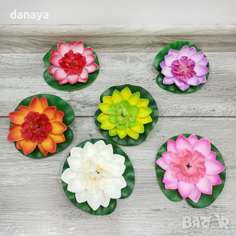 3643 Изкуствена водна лилия за езерце шадраван декорация за градината