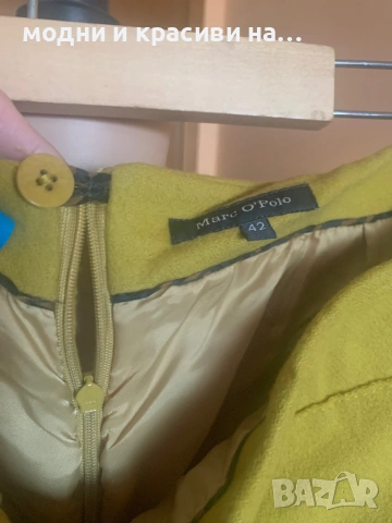 Пола  MARC O'POLO цвят горчица ( вълна), размер 42(L), снимка 5 - Поли - 53141819
