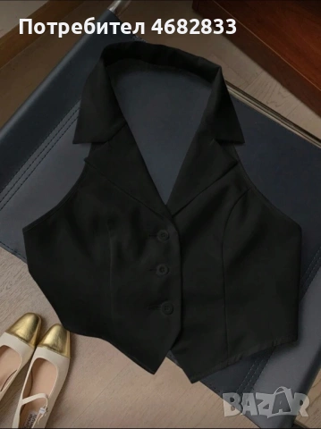 Черен елек , снимка 2 - Елеци - 53028175