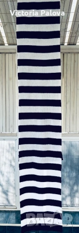 Красив нов шал в лилаво и бяло унисекс, снимка 7 - Шалове - 53335217