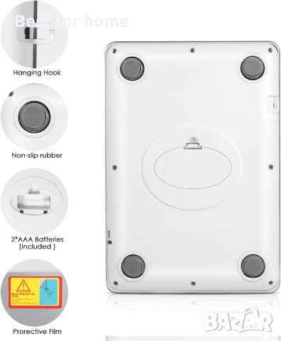 Акумулаторна кухненска везна 15 кг Лед с иноксово покритие, снимка 3 - Електронни везни - 43924833