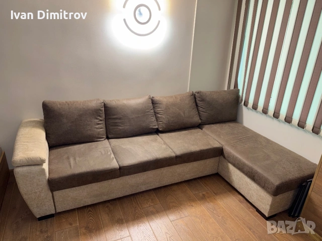СПЕШНО - Ъглов Диван Иввекс Елеганс - КАТО НОВ