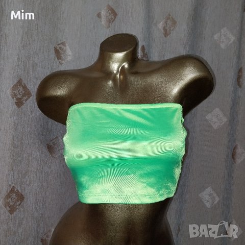 M Неоново сатенено,еластично бюстие 