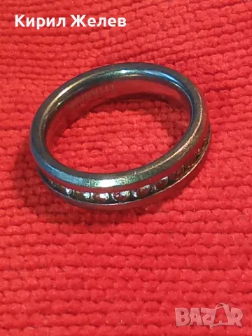 СКЪПОЦЕННА БУТИКОВА АРТ ХАЛКА ПРЪСТЕН от ТИТАН с МАРКИРОВКА TITANIUM и ФАСЕТИРАНИ ЦИРКОНИ 36899, снимка 13 - Пръстени - 47131768