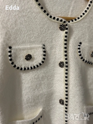 Жилетка сако в бяло и черна см лхл, снимка 2 - Сака - 53458915