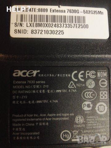 Acer 7630 Acer Extensa 7630G, снимка 5 - Лаптопи за работа - 32945478