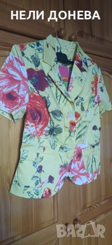 Разкошно Сако на DAPHNE с красив цветен принт! НОВО с Етикет!EUR 42 , снимка 6 - Сака - 53373384