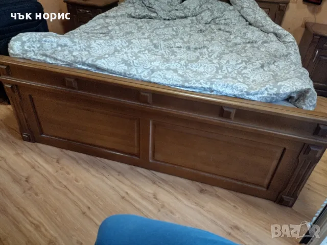дървен спален комплект , снимка 3 - Спални и легла - 49979463
